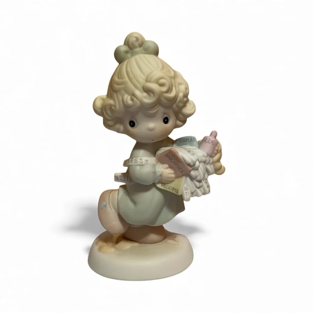 Precious Moments Lord Help Me Stick To My Job Porcelain Figurine 521450 1989 - Picture 2 of 3